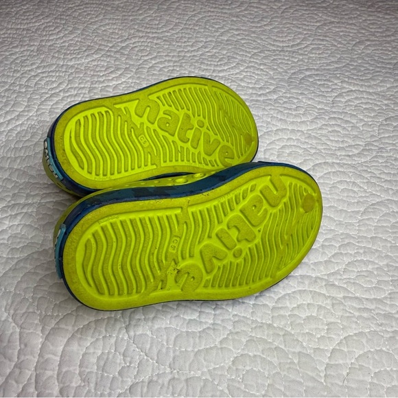 Native Shoes Yellow and Blue Water Shoes with Perforated Design - Picture 7 of 8